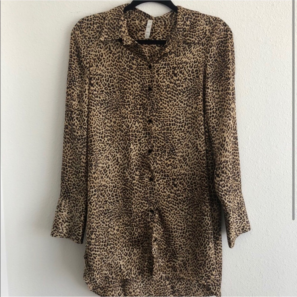 Long Leopard Blouse!